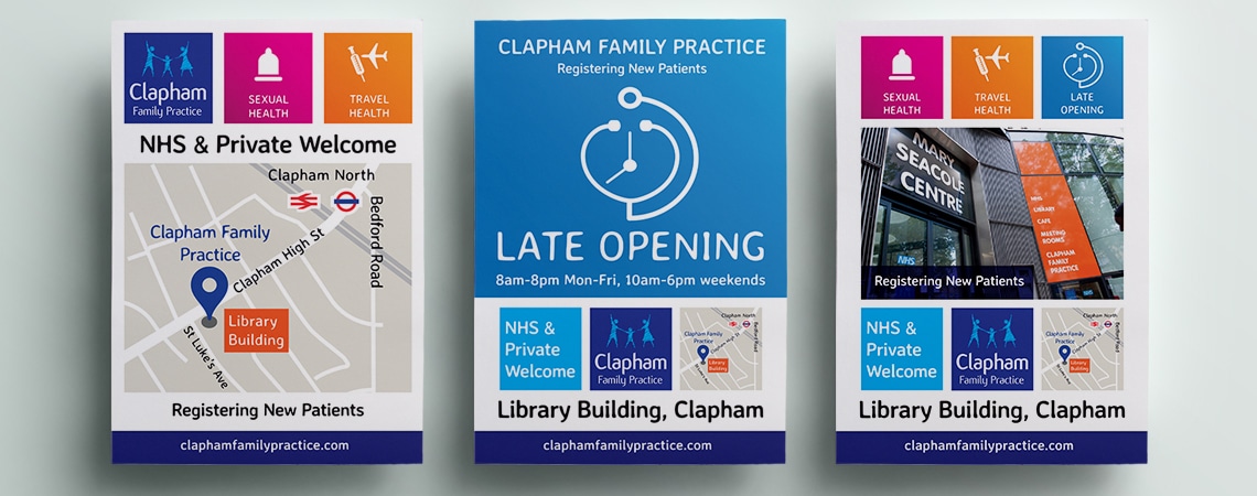 image of Clapham Family Practice one pager
