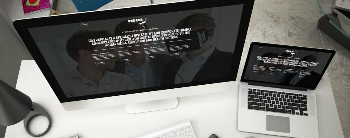 ibis-projects-landing-default image of IBIS Capital website on desktop and laptop