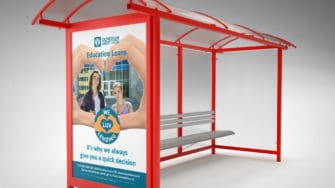 image of Capital Credit Union bus shelter signage