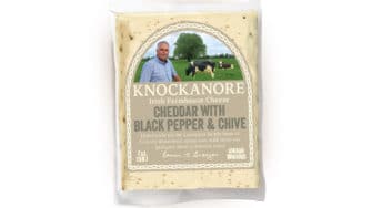 image of Knockanore Cheese cheddar with black pepper & chive