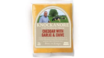image of Knockanore Cheese cheddar with garlic & chive