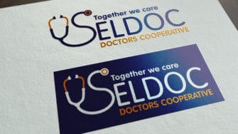 image of SELDOC branding white & navy