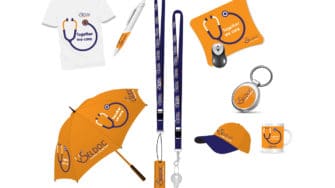 image of various SELDOC branded items