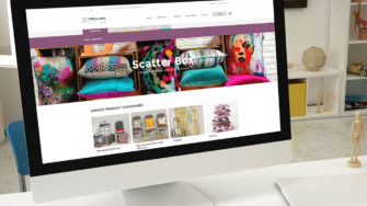 image of Abbeylands Furniture website on desktop and laptop computer