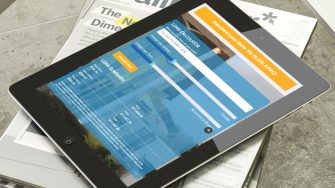 image of Carlow Credit Union website on tablet