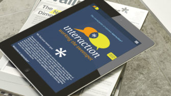 Interaction Europe gallery - photo #5 image of Interaction Europe website on tablet