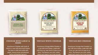 image of Knockanore Cheese web page