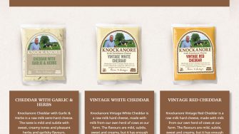 image of Knockanore Cheese web page
