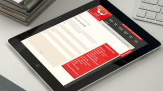 image of Oak Conflict Dynamics website on tablet device