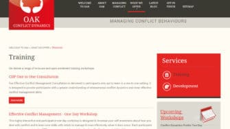 image of Oak Conflict Dynamics website 3
