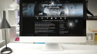 image of Polar Ice Tech website on desktop computer