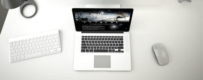 image of Polar IceTech website on laptop computer