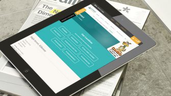 image of St. Canice's Credit Union website on tablet device