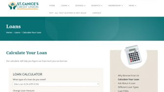 image of St. Canice's Credit Union website