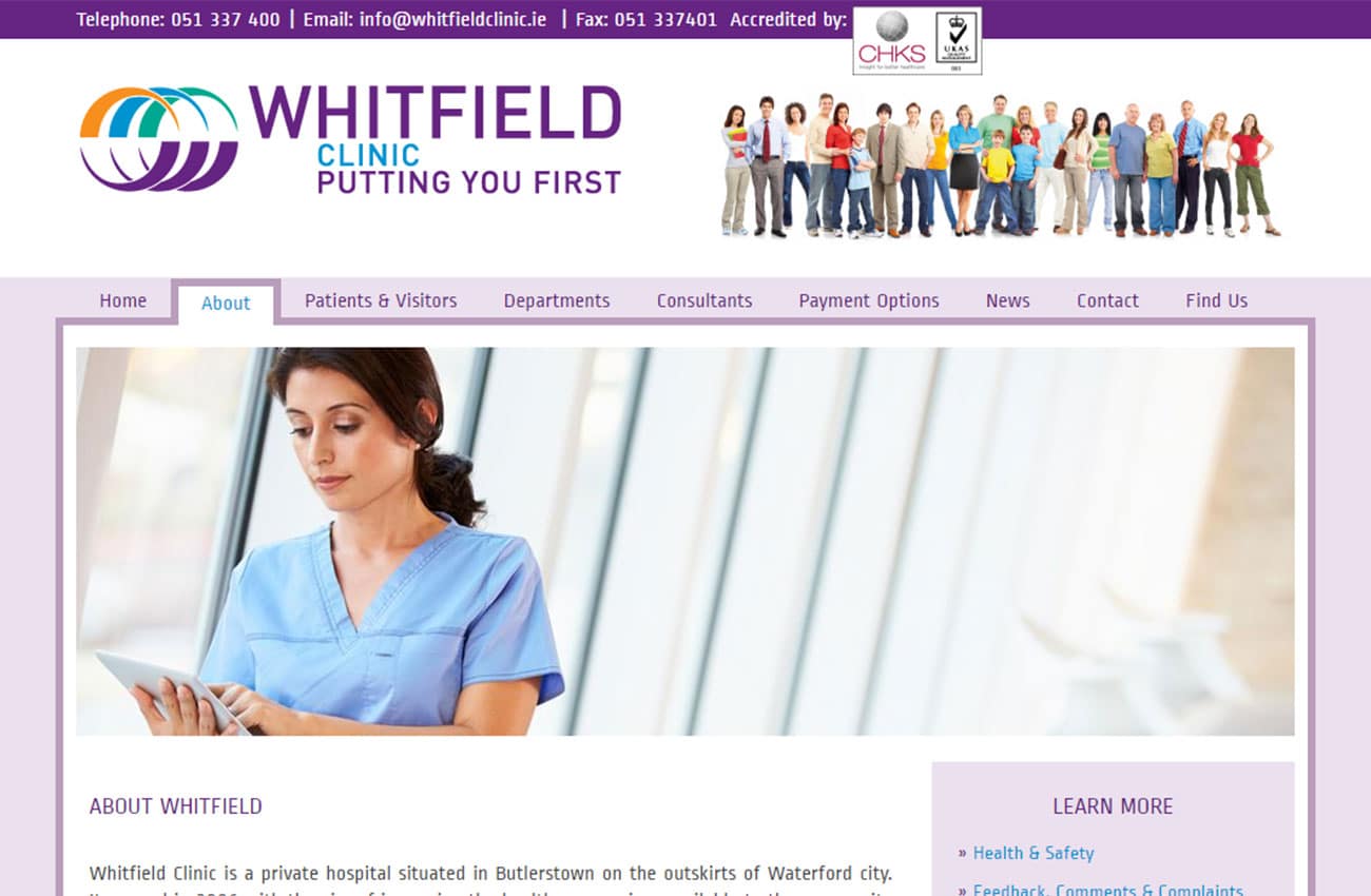 Whitfield Clinic - Digital Project - Passion for Creative1300 x 850