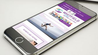 image of Whitfield Clinic website on mobile