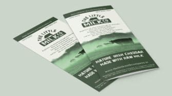 image of The Little Milk Company branded leaflets