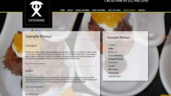 image of The Caterers website 2