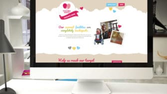 image of Touching Hearts website on desktop